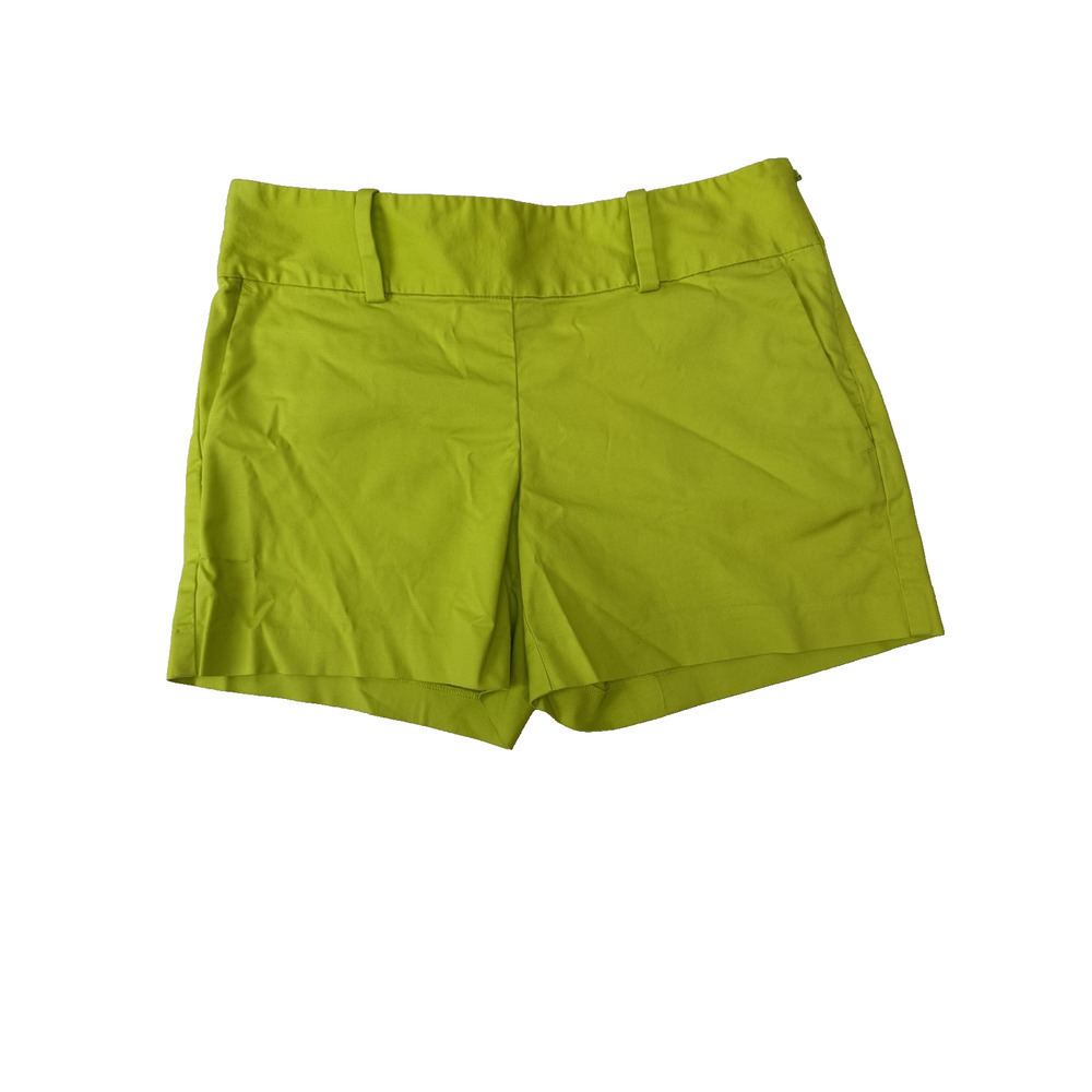 Twee Ann Taylor City Short Mid Rise Bright Yellow Colorful Chino Preppy Size 2